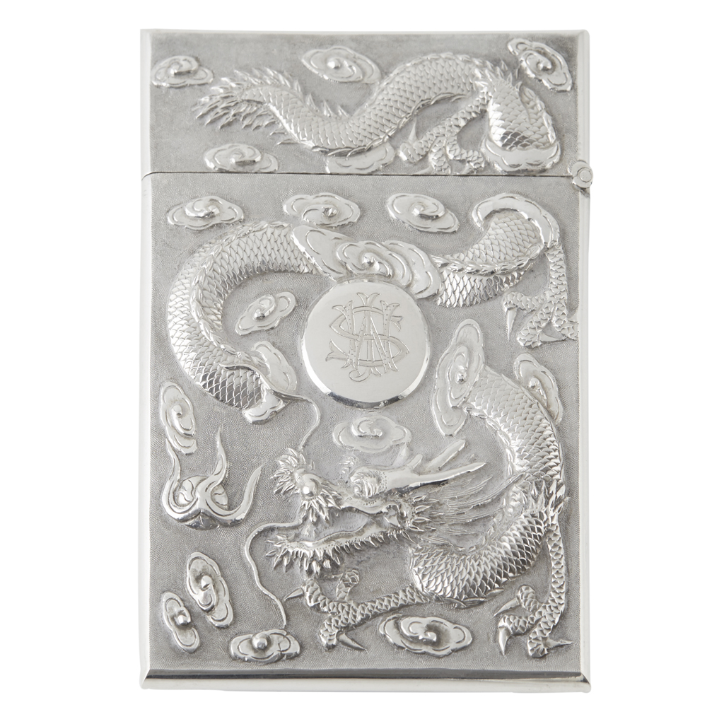 Appraisal: A Chinese export card case marks for Luen Wo of