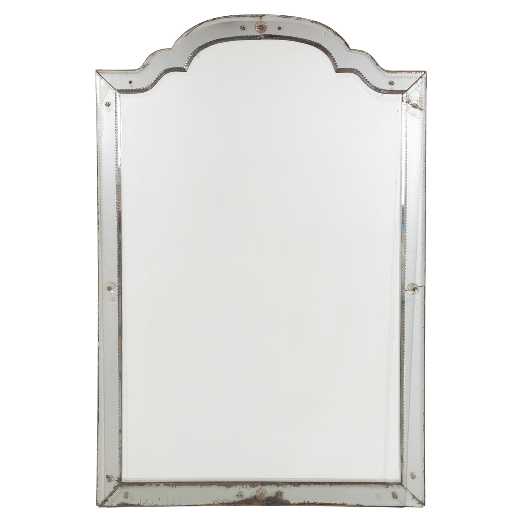 Appraisal: Venetian Style Mirror Framed Mirror Of arched form Height inches