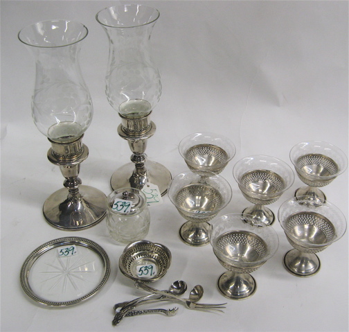 Appraisal: STERLING SILVER OTHER TABLE ACCESSORIES pieces including Sterling ice cream