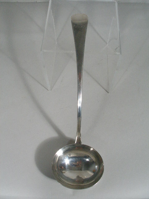 Appraisal: Large George III Silver Ladle hallmarks for London on underside