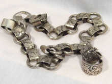 Appraisal: A mixed lot comprising a Victorian silver engraved chain and