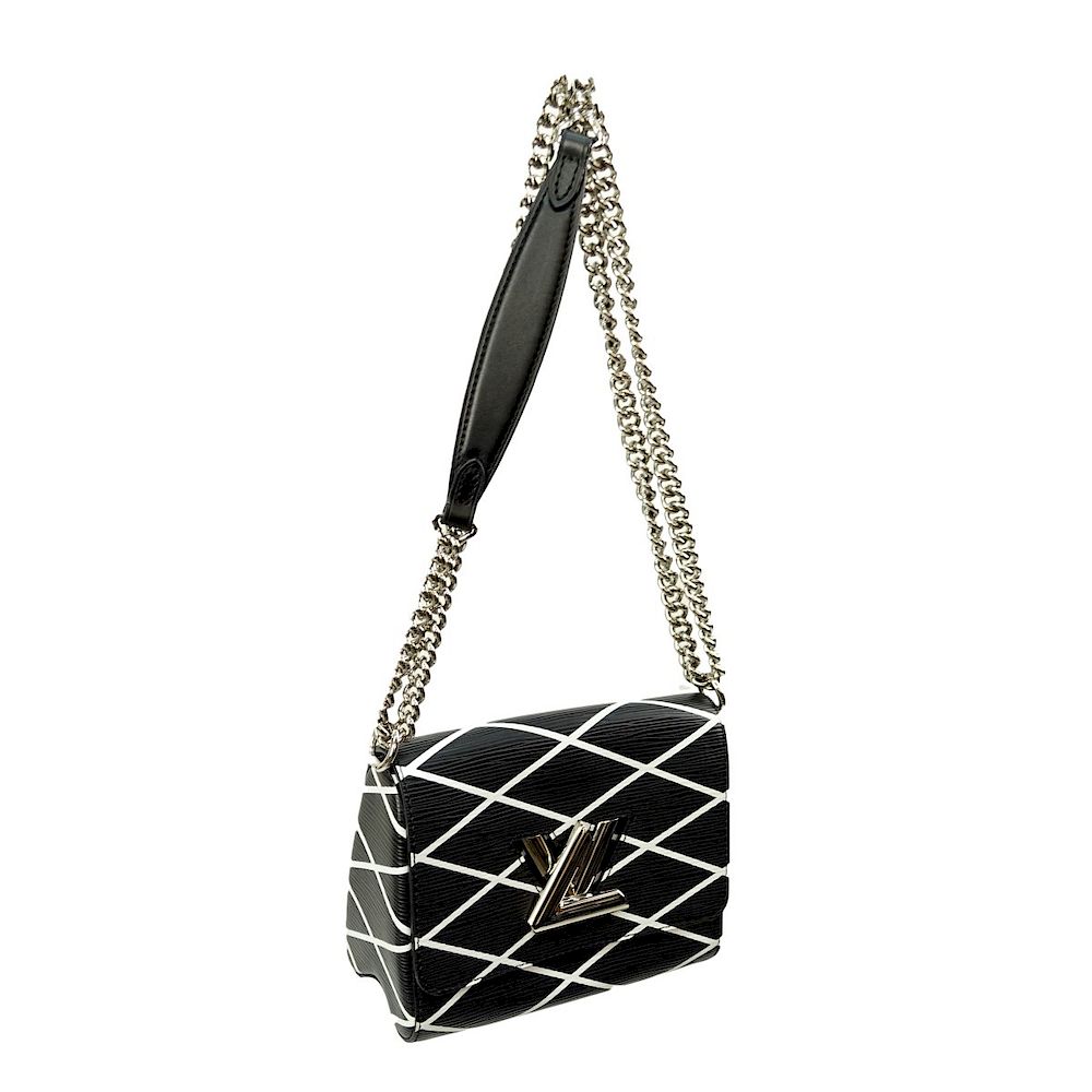 Appraisal: Louis Vuitton Bag Louis Vuitton Black and White Epi Twist