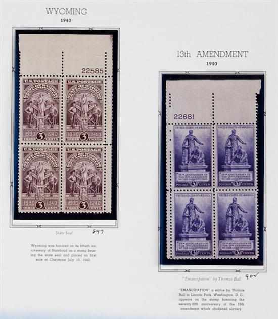 Appraisal: Selection of Commemorative and Definitive plate blocks - ' Scott