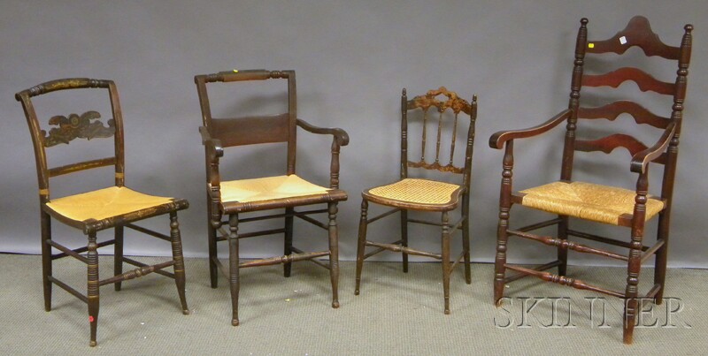 Appraisal: Eight Assorted Chairs including a set of three fancy chairs