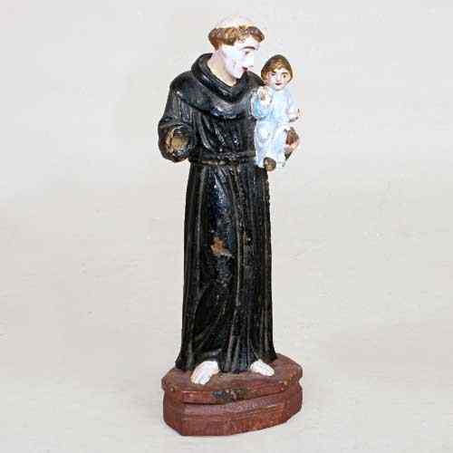 Appraisal: An Indo-Portuguese Painted St Anthony Santo Figure th century depicting