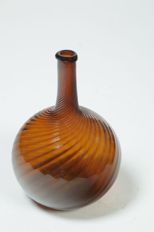 Appraisal: BLOWN GLASS BOTTLE Zanesville Ohio nd quarter- th century Deep