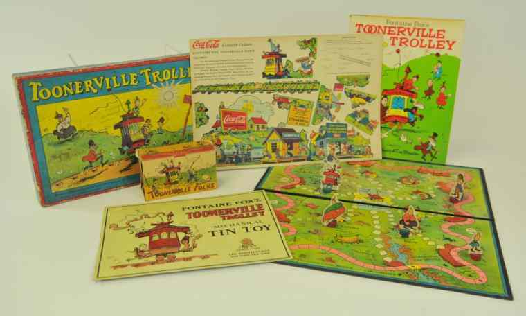 Appraisal: LOT OF TOONERVILLE TROLLEY ITEMS Grouping of ephemera Toonerville game