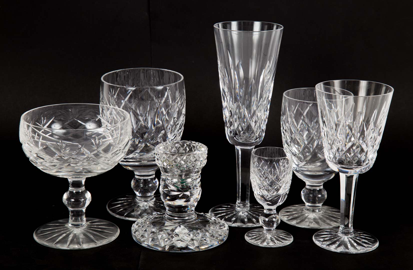 Appraisal: Waterford crystal -piece stemware service including champagne flutes water goblets