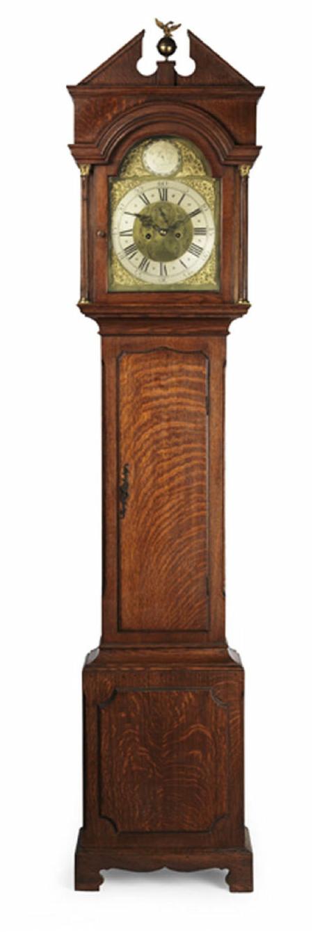 Appraisal: A George III style oak longcase clock the th Century