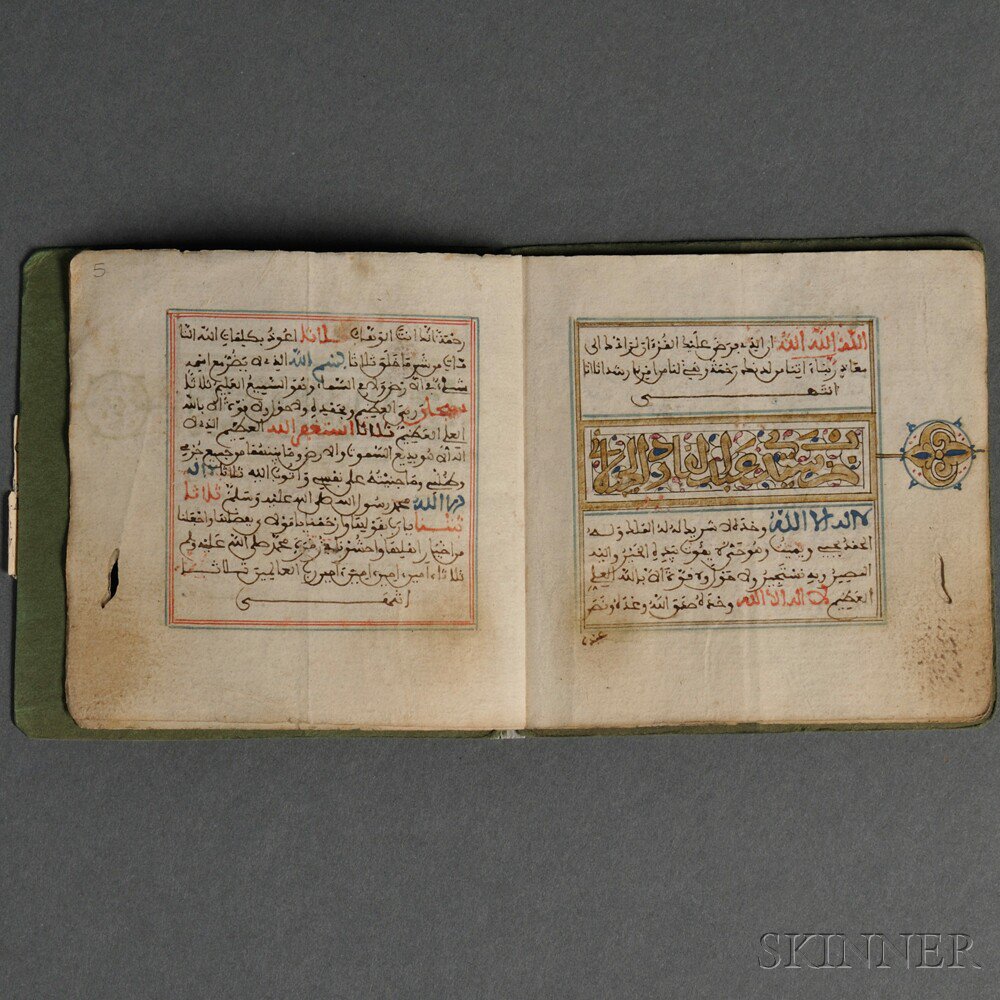 Appraisal: Arabic Manuscript Fragment Prayers Six paper leaves written in a