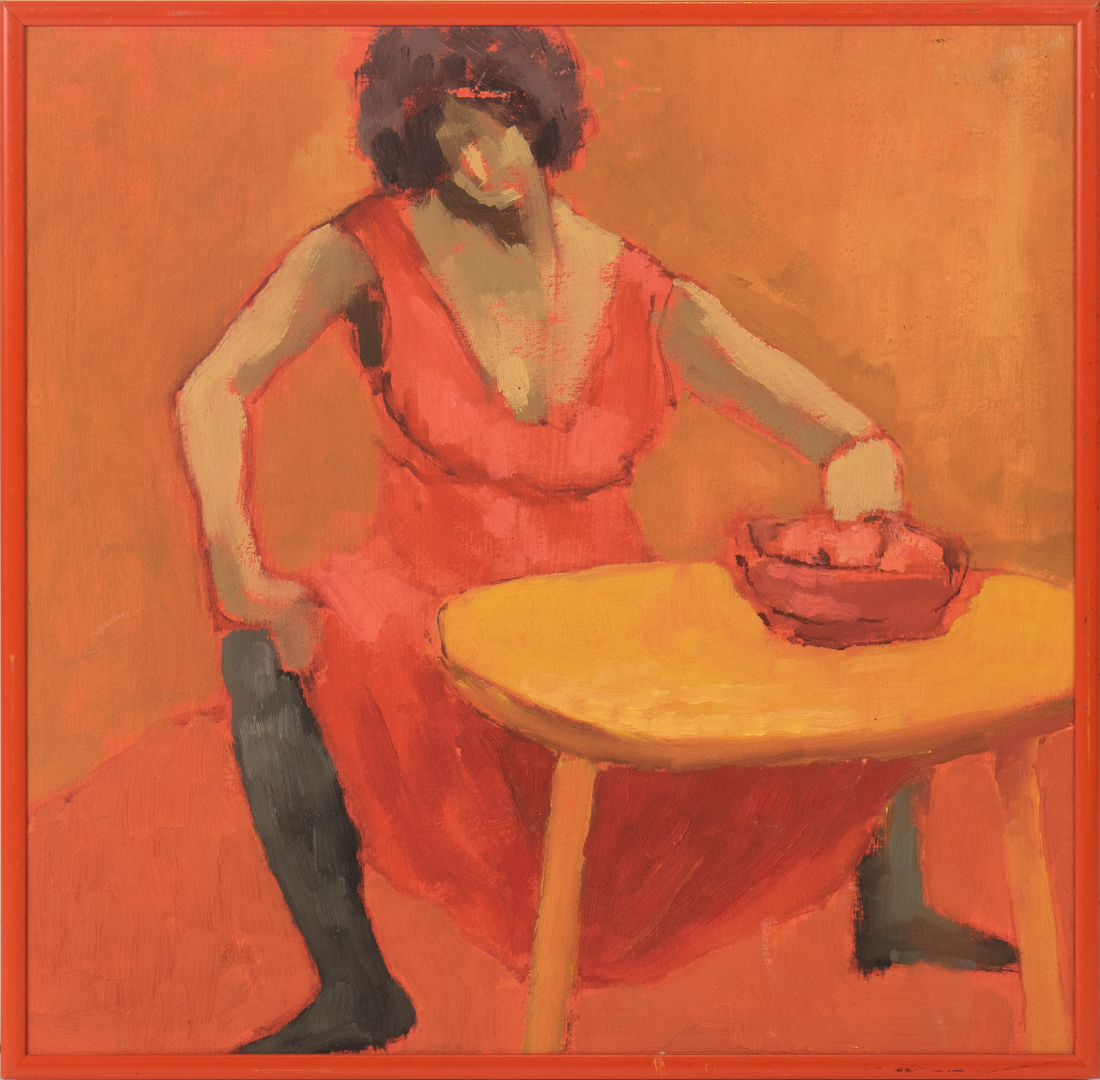 Appraisal: PAINTING JILL DAVENPORT Jill Davenport American - Woman in Red