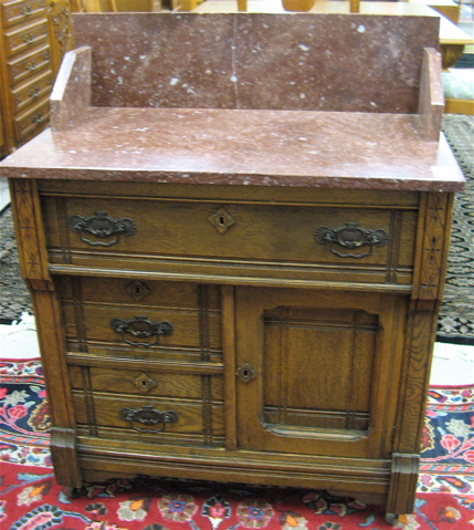 Appraisal: VICTORIAN OAK COMMODE American last quarter of the th century