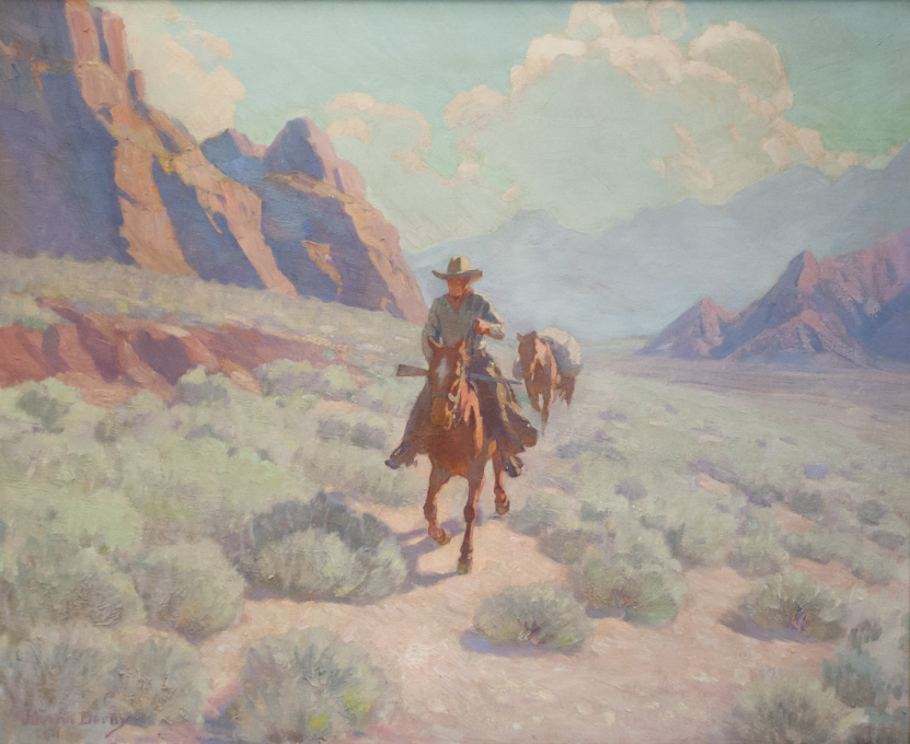 Appraisal: JOHN FRANK DERBY OIL ON CANVAS California - Man on