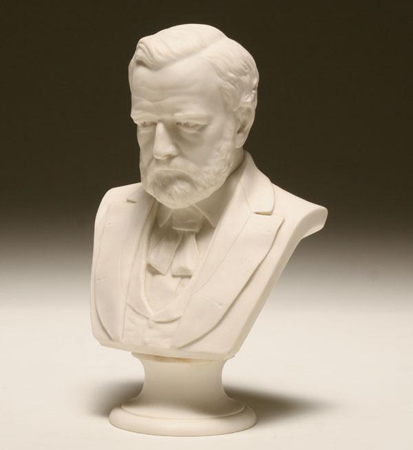 Appraisal: Presidential bust after the Isaac Broome parian figure of Grant