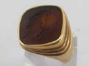 Appraisal: A gent's signet ring marked k for carat gold ring