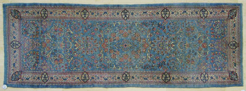 Appraisal: Kirman throw rug ca ' x '