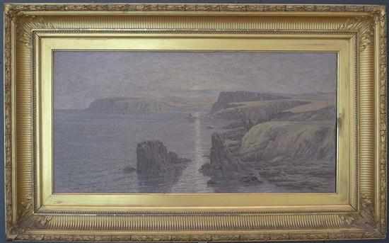 Appraisal: J G MORRISON POSSIBLY BRITISH TH CENTURY COASTLINE OIL ON