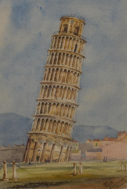 Appraisal: H CRICHTON LEANING TOWER OF PISA signed and dated lower