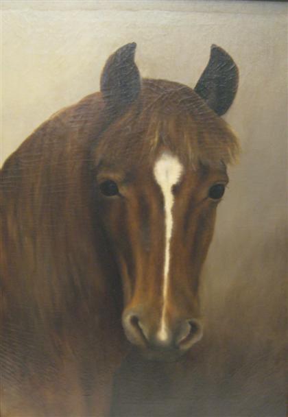 Appraisal: American School early th century portrait of a sorrel horse