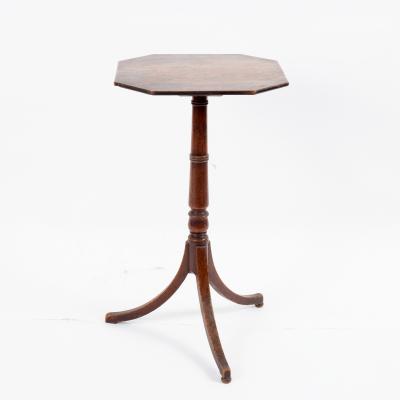 Appraisal: A Regency mahogany octagonal occasional table on a turned stem