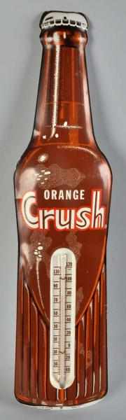 Appraisal: Embossed Tin Orange Crush Thermometer Description s A few surface