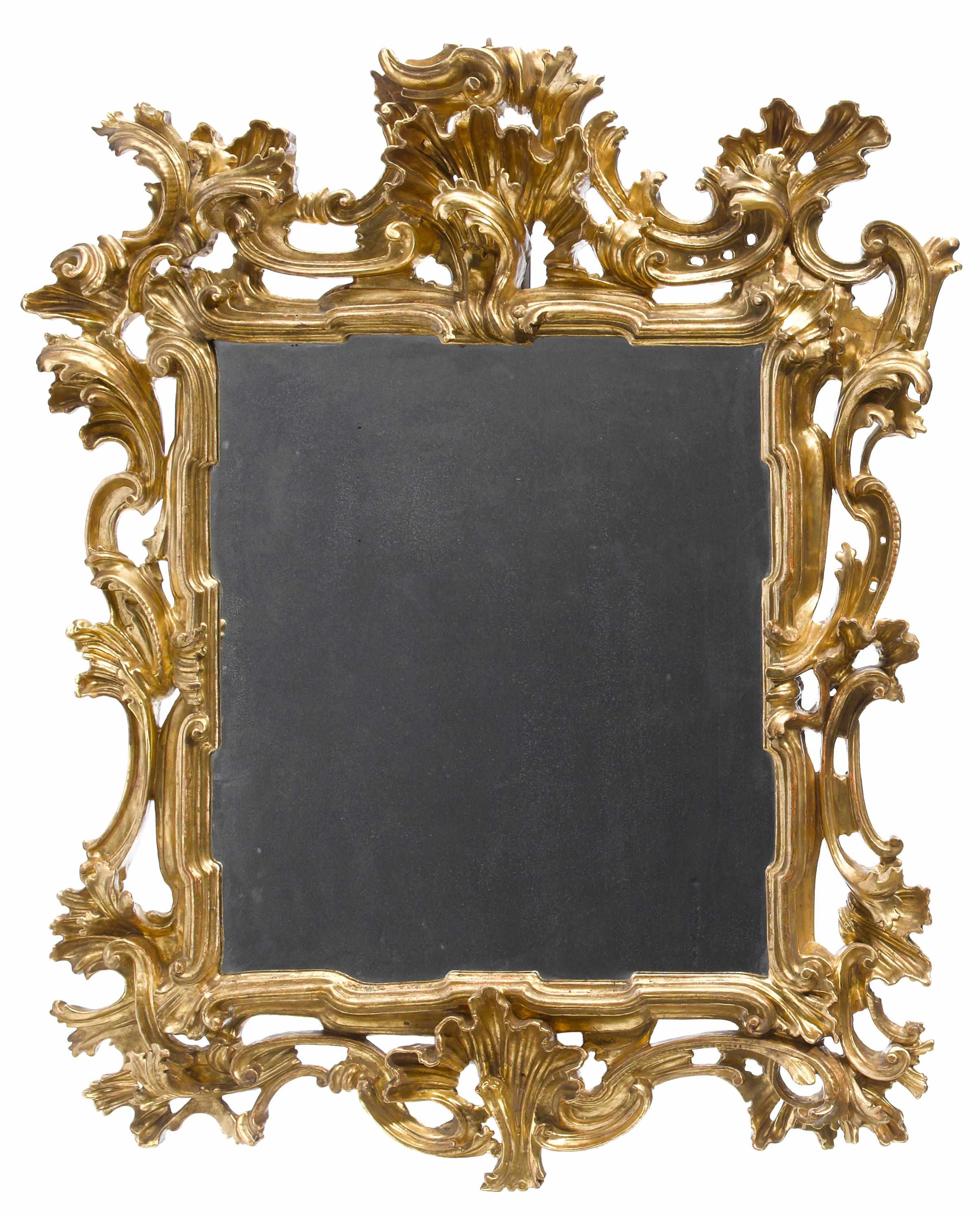 Appraisal: Property of various owners An Italian Baroque giltwood mirror The