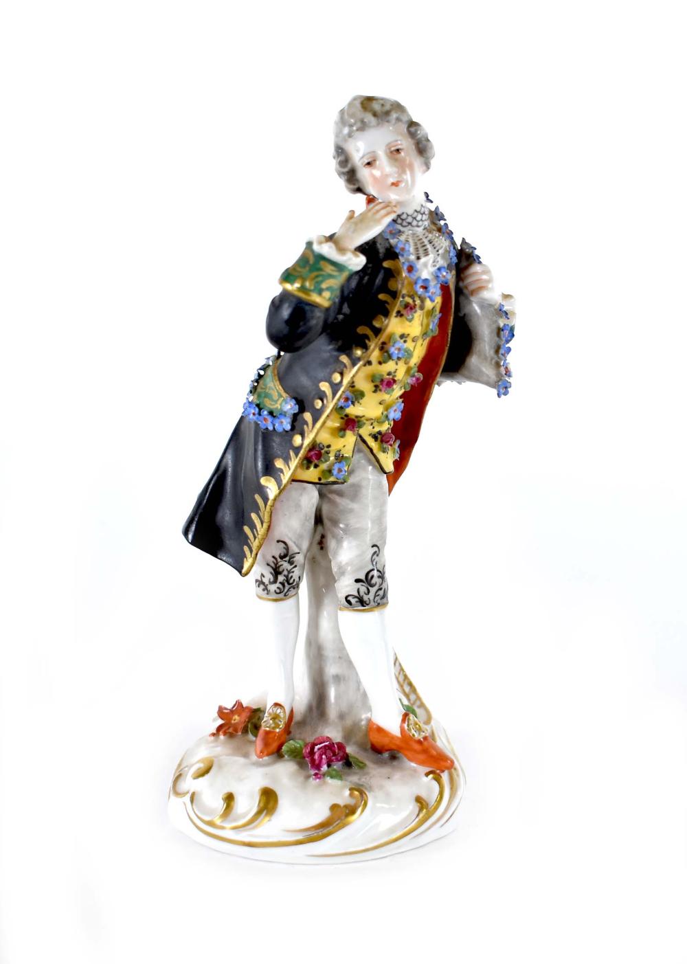 Appraisal: VIENNA PORCELAIN FIGURE OF A GENTLEMAN th Century The reverse