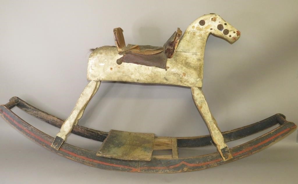 Appraisal: VICTORIAN ERA WOODEN CHILD'S ROCKING HORSEca - carved solid wood