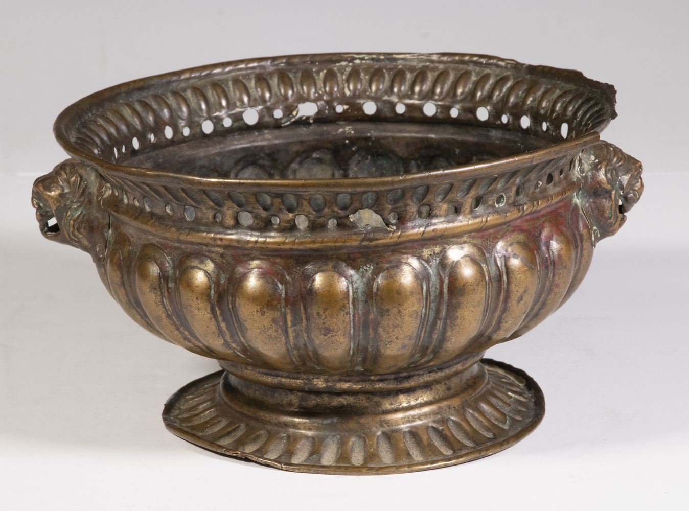 Appraisal: EARLY CONTINENTAL BRONZE BOWL th c Lobed Bowl probably Italian