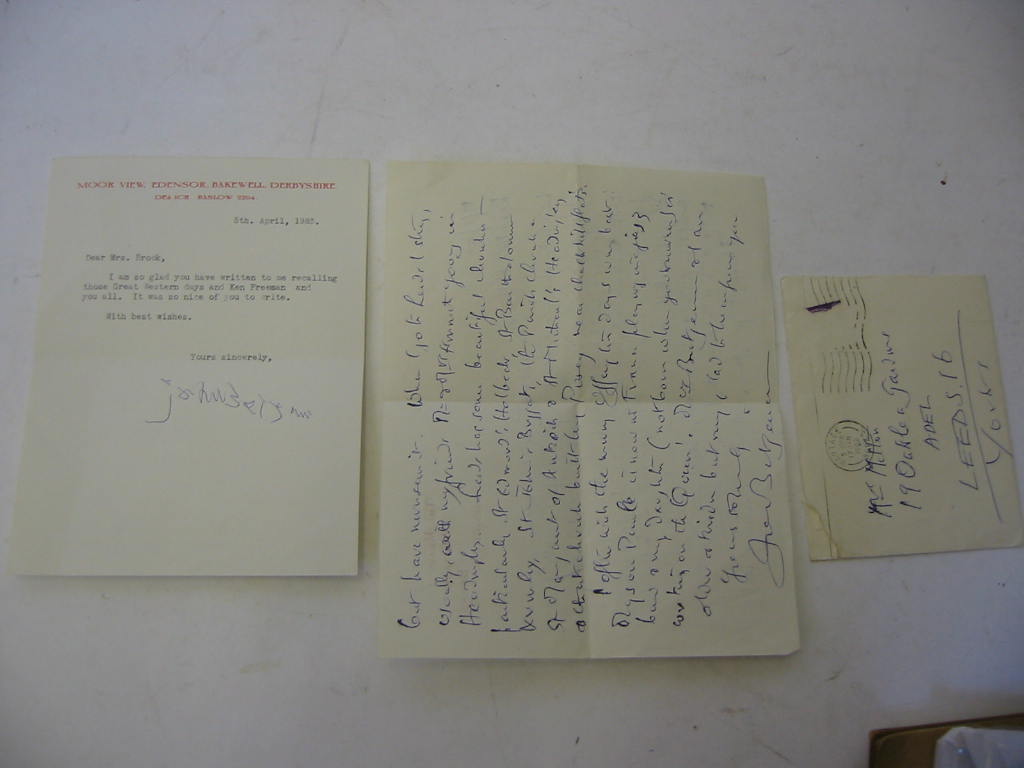 Appraisal: John Betjeman handwritten two page letter from The Mead Wantage