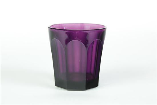 Appraisal: TUMBLER American th century Paneled amethyst Small flake ''h