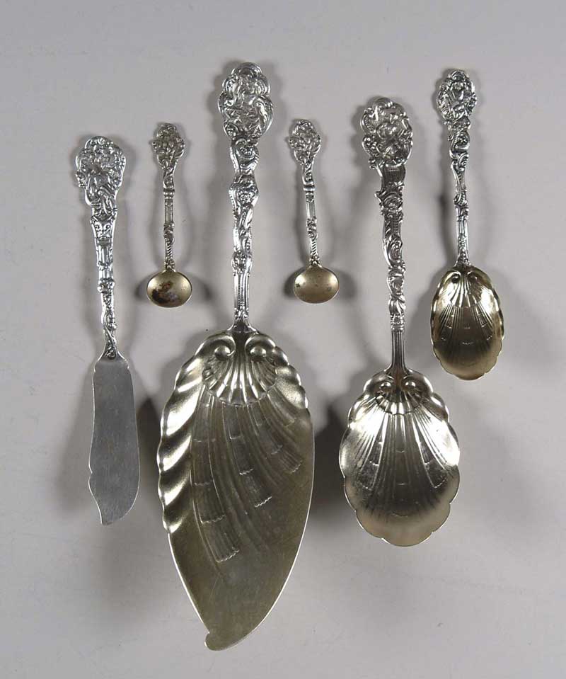 Appraisal: SIX PIECE STERLING SERVING PIECES BY GORHAM IN THE VERSAILLES