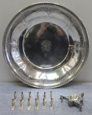 Appraisal: STERLING Miscellaneous Sterling Grouping Includes a large round Towle sterling