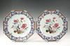 Appraisal: PLATES - Mid th c pair of famille rose octagonal