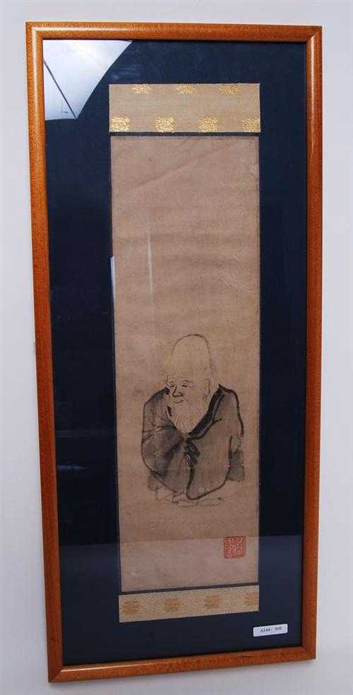 Appraisal: KOKAN MOYO - Japan Edo period x cm India ink