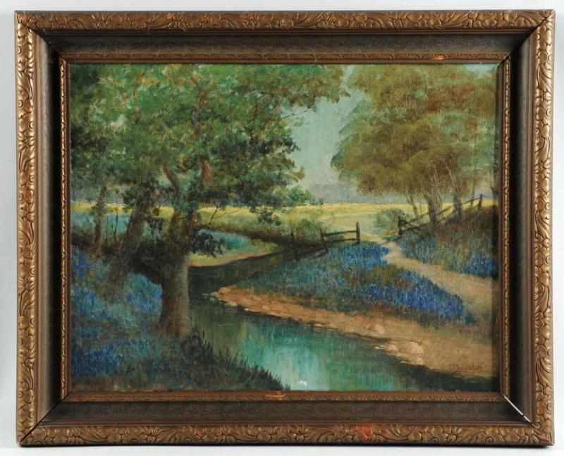 Appraisal: Oil on Canvas Outdoor Summer Scene By G S Bickerstaff