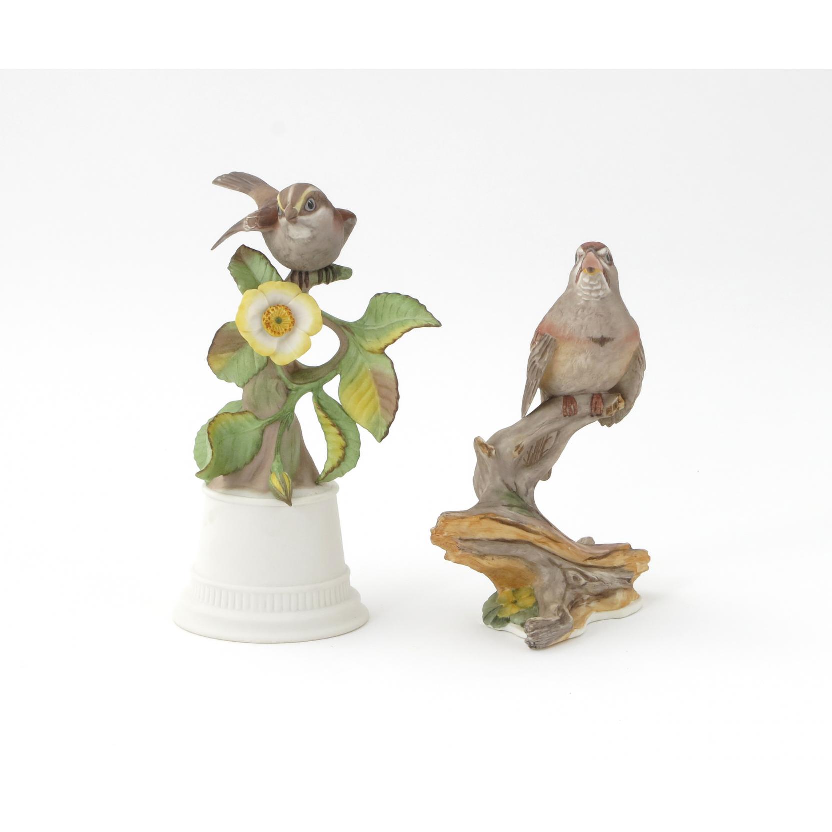 Appraisal: Boehm Porcelain Two Sparrow Figurals Tree Sparrow E marked on