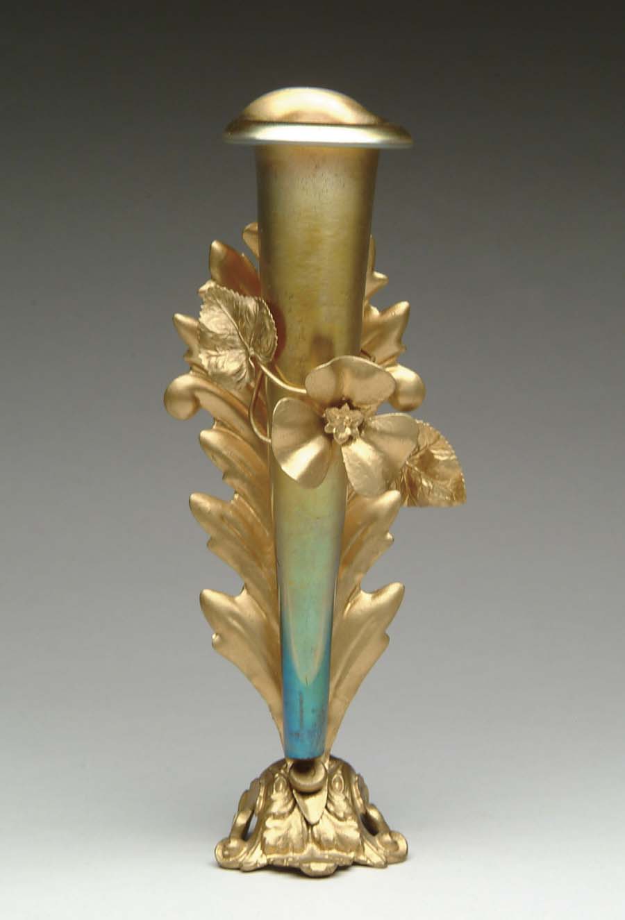 Appraisal: TIFFANY VASE Lovely Tiffany vase has iridescent gold finish with