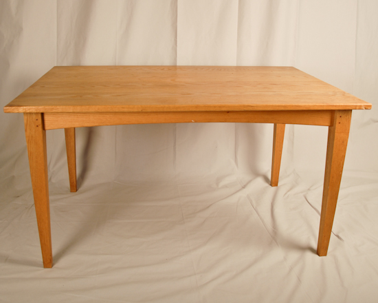 Appraisal: A Christopher Smith White Oak Table with Cherry Pegs made