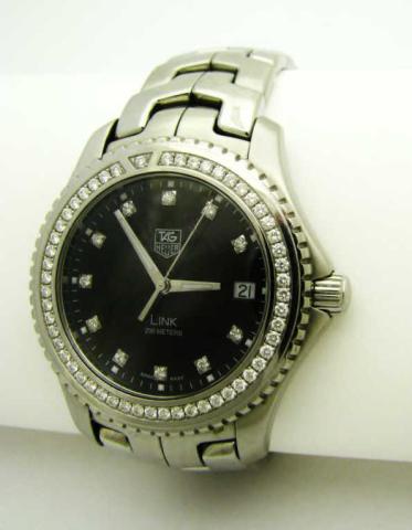 Appraisal: Gent's Tag Heuer Link Stainless Steel Watch diamond bezel and