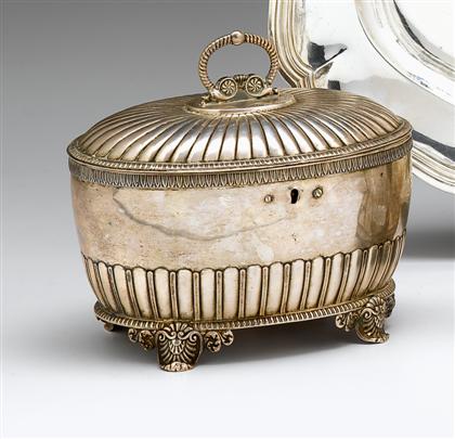 Appraisal: Swedish silver Neoclassical style tea caddy pehr zethelius stockholm Of