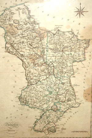 Appraisal: J Cary fl late th Century- 'A Map of Derbyshire'