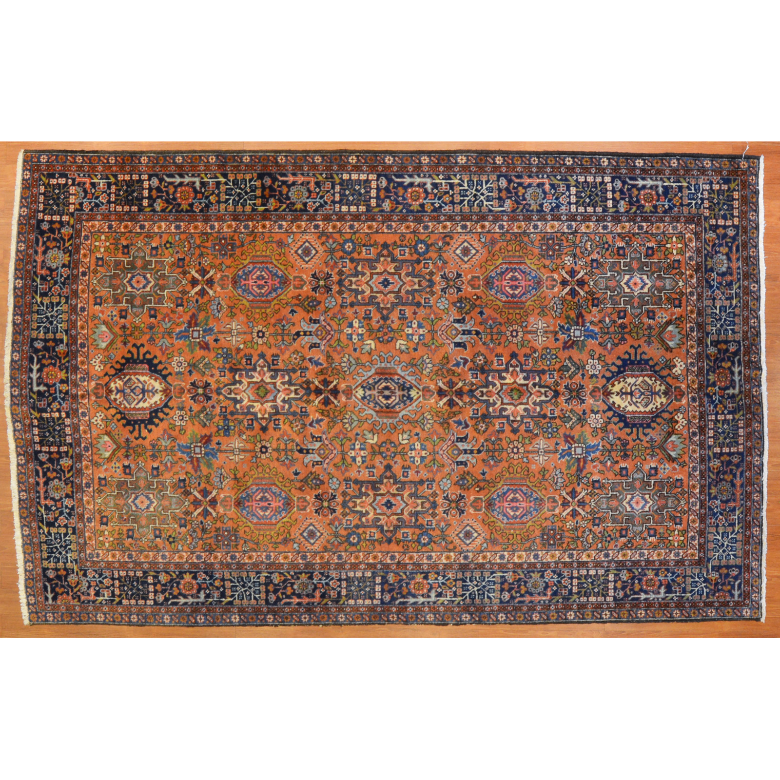 Appraisal: SEMI-ANTIQUE KARAJA RUG PERSIA X Second quarter- th century hand-knotted