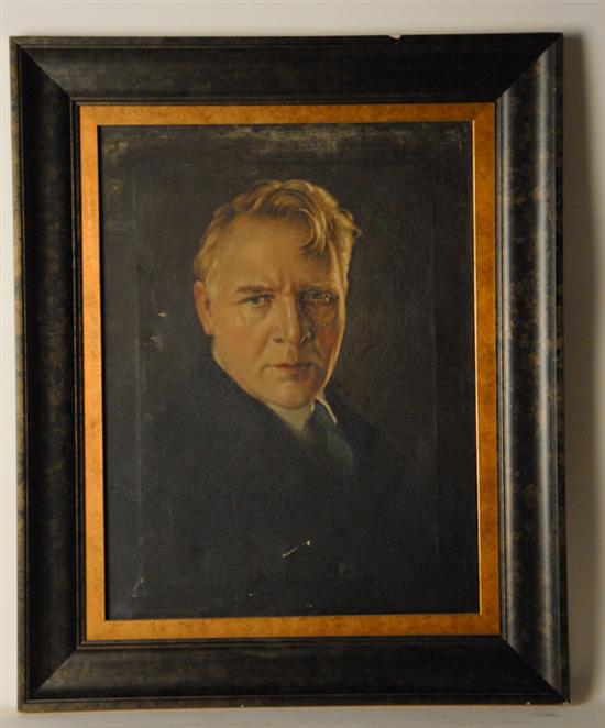 Appraisal: E th C American School Portrait Bust of Gentleman Oil