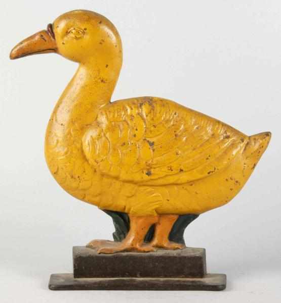 Appraisal: Cast Iron Duck or Goose Doorstop Description Marked G on