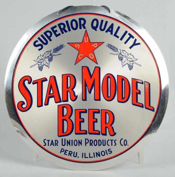 Appraisal: Star Model Beer Aluminum Lee-See Sign Some mild scratches to