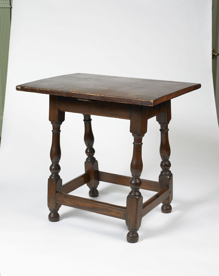 Appraisal: AMERICAN WILLIAM AND MARY PINE AND BIRCH TAVERN TABLE The