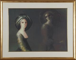 Appraisal: Leonor Fini - La Fenebrosa th c colored print pencil