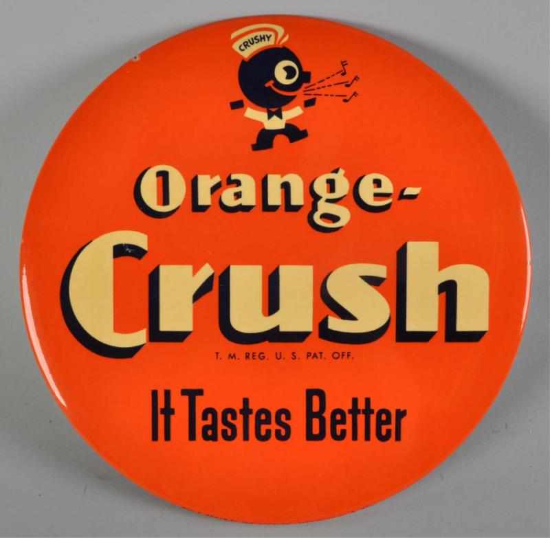 Appraisal: Celluloid Orange Crush Disc Description s Nice version with Crushy