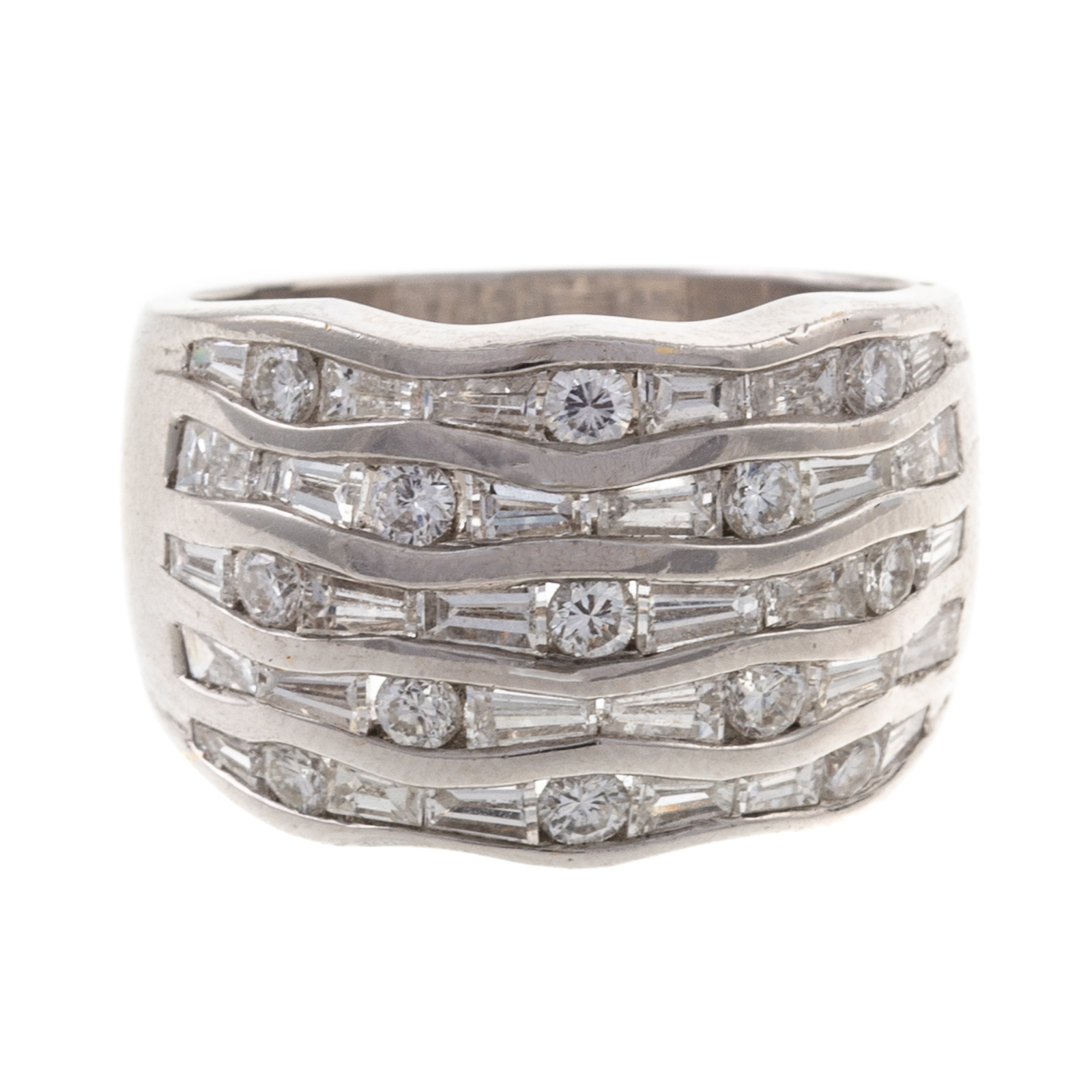 Appraisal: A FIVE-ROW CTW DIAMOND BAND IN K K white gold